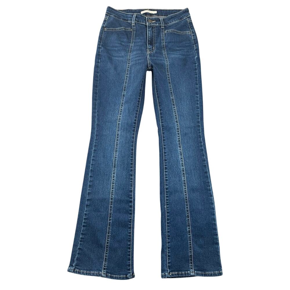 Levi’s 725 High Rise Bootcut Jeans Dark Wash Stretch Denim Women’s 27